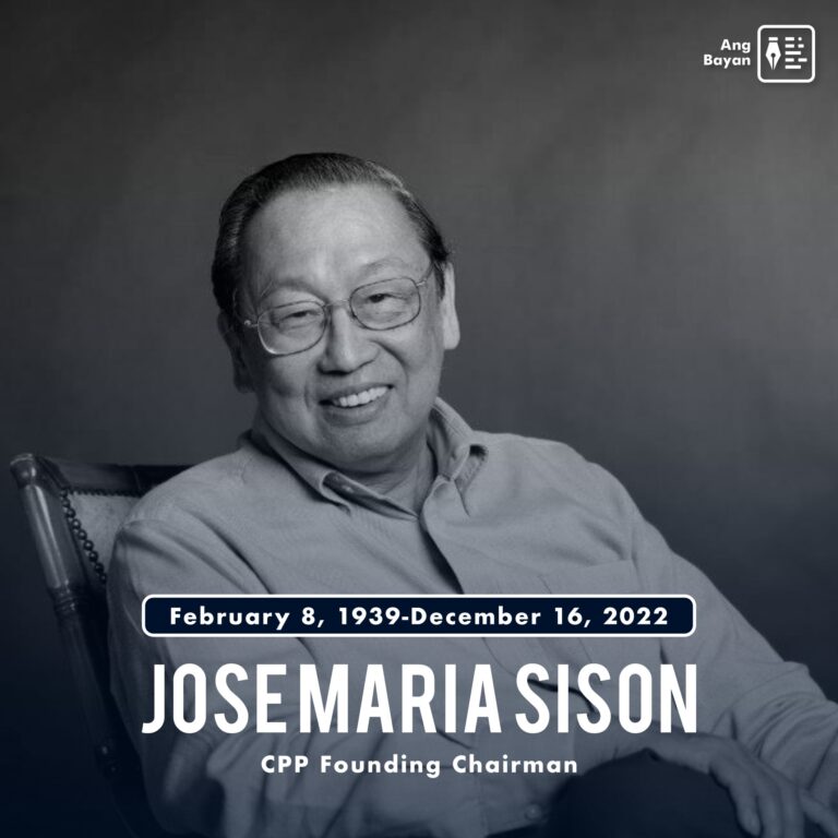 Jose Maria Sison har gått bort